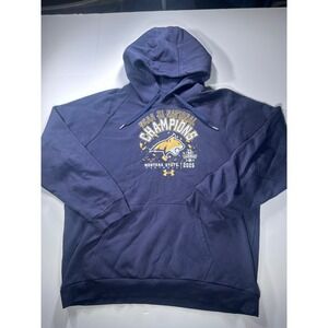 Under Armour Hoodie Mens 2XL Navy Montana State 2025 National Champions Football